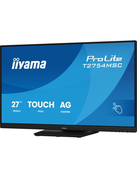 Iiyama Prolite T2754Msc-B2Ag Monitor Komputerowy 68,6 Cm (27") 1920 X 1080 Px Full Hd Led Ekran Dotykowy Przeznaczony Dla Wielu 