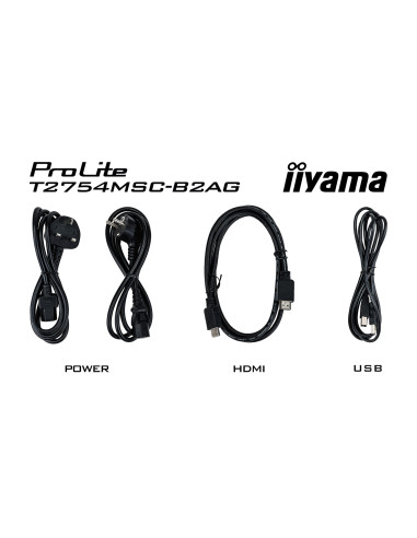 Iiyama Prolite T2754Msc-B2Ag Monitor Komputerowy 68,6 Cm (27") 1920 X 1080 Px Full Hd Led Ekran Dotykowy Przeznaczony Dla Wielu 