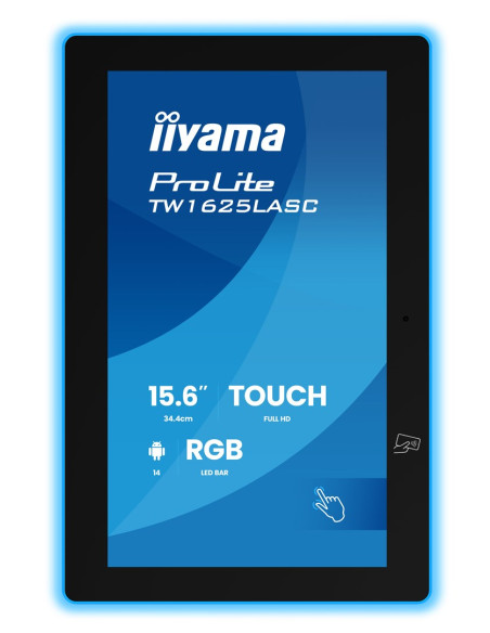 Iiyama Tw1625Lasc-B3Pnr Wyświetlacz Do Sal Konferencyjnych. 39,6 Cm (15.6") 1920 X 1080 Px Led Wi-Fi 6 (802.11Ax), Wi-Fi 5 (802.