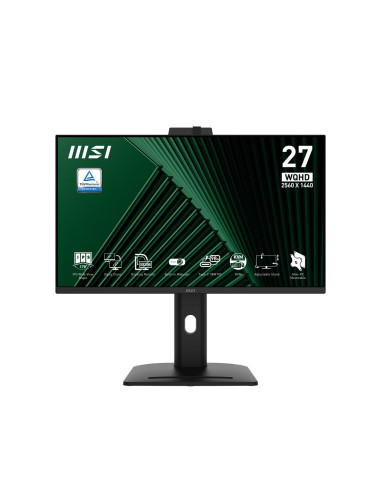 Msi Pro Mp275Qpdg Monitor Komputerowy 68,6 Cm (27") 2560 X 1440 Px Wide Quad Hd Lcd Czarny
