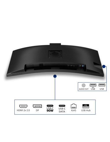 Philips 3000 Series 34B2U3600Ch/00 Monitor Komputerowy 86,4 Cm (34") 3440 X 1440 Px Wide Quad Hd Lcd Czarny