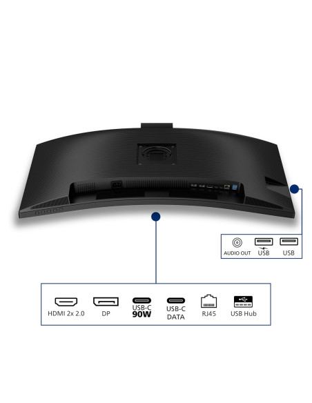 Philips 3000 Series 34B2U3600Ch/00 Monitor Komputerowy 86,4 Cm (34") 3440 X 1440 Px Wide Quad Hd Lcd Czarny