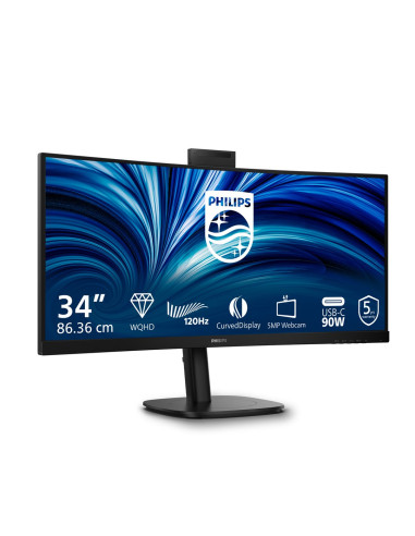Philips 3000 Series 34B2U3600Ch/00 Monitor Komputerowy 86,4 Cm (34") 3440 X 1440 Px Wide Quad Hd Lcd Czarny