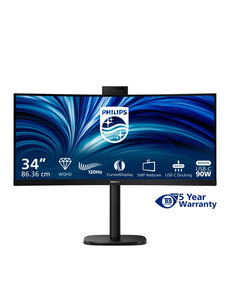 Philips 3000 Series 34B2U3600Ch/00 Monitor Komputerowy 86,4 Cm (34") 3440 X 1440 Px Wide Quad Hd Lcd Czarny