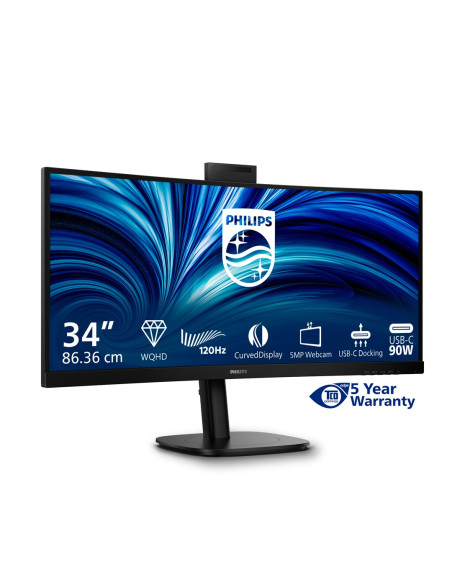 Philips 3000 Series 34B2U3600Ch/00 Monitor Komputerowy 86,4 Cm (34") 3440 X 1440 Px Wide Quad Hd Lcd Czarny