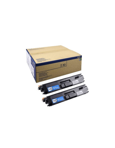 Brother Tn-900Ctwin Kaseta Z Tonerem 2 Szt. Oryginalny Cyjan