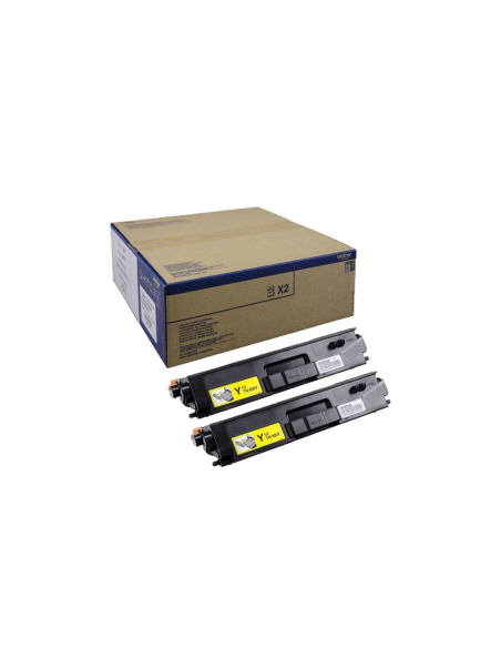 Brother Tn-900Ytwin Kaseta Z Tonerem 2 Szt. Oryginalny Żółty