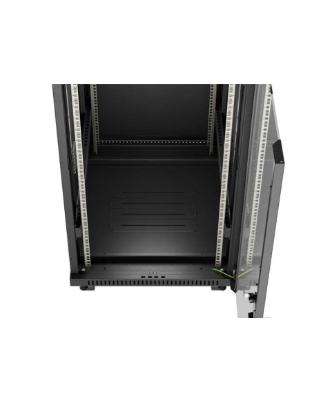 Lanberg Szafa Instalacyjna Rack Stojąca 19" 24U 600X800 Czarna Drzwi Przeszklone Lcd (Flat Pack) V2