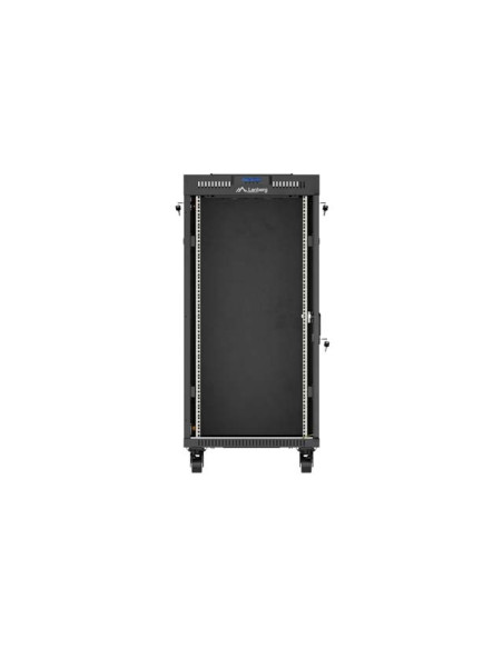 Lanberg Szafa Instalacyjna Rack Stojąca 19" 24U 600X800 Czarna Drzwi Przeszklone Lcd (Flat Pack) V2
