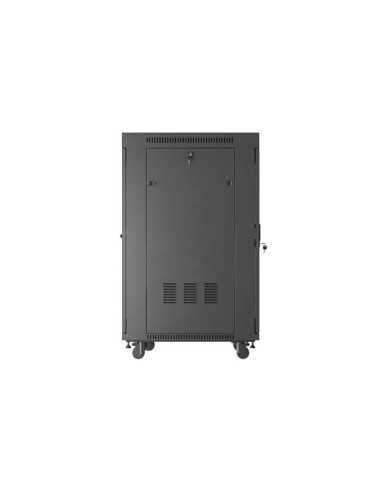 Lanberg Szafa Instalacyjna Rack Stojąca 19" 24U 600X800 Czarna Drzwi Przeszklone Lcd (Flat Pack) V2