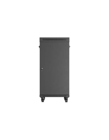 Lanberg Szafa Instalacyjna Rack Stojąca 19" 24U 600X800 Czarna Drzwi Przeszklone Lcd (Flat Pack) V2