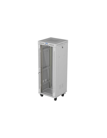 Lanberg Szafa Instalacyjna Rack Stojąca 19" 32U 600X600 Szara Drzwi Przeszklone Lcd (Flat Pack) V2