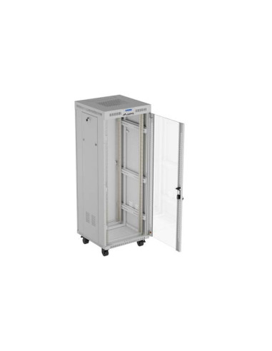 Lanberg Szafa Instalacyjna Rack Stojąca 19" 32U 600X600 Szara Drzwi Przeszklone Lcd (Flat Pack) V2