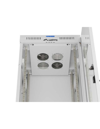 Lanberg Szafa Instalacyjna Rack Stojąca 19" 32U 600X600 Szara Drzwi Przeszklone Lcd (Flat Pack) V2