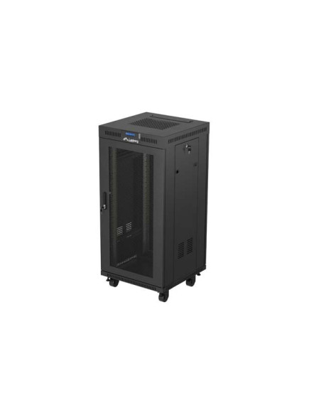 Lanberg Szafa Instalacyjna Rack Stojąca 19" 24U 600X600 Czarna Drzwi Perforowane Lcd (Flat Pack) V2