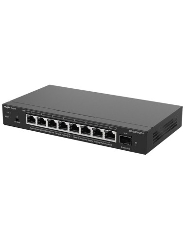 Ruijie Networks Rg-Es209Mg-P Przełącznik Sieciowy Zarządzany L2 2.5G Ethernet (100/1000/2500) Obsługa Poe Czarny