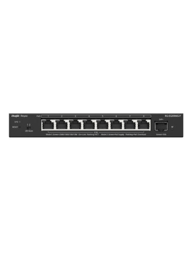 Ruijie Networks Rg-Es209Mg-P Przełącznik Sieciowy Zarządzany L2 2.5G Ethernet (100/1000/2500) Obsługa Poe Czarny
