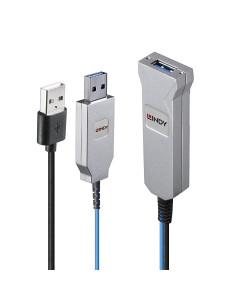 Lindy 43345 Kabel Usb Usb 3.2 Gen 1 (3.1 Gen 1) 30 M Usb A 2 X Usb A Niebieski, Srebrny