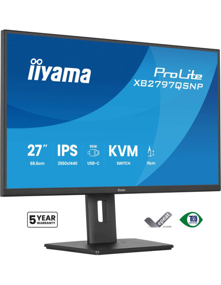 Iiyama Prolite Xb2797Qsnp-B1 Monitor Komputerowy 68,6 Cm (27") 2560 X 1440 Px Quad Hd Led Czarny