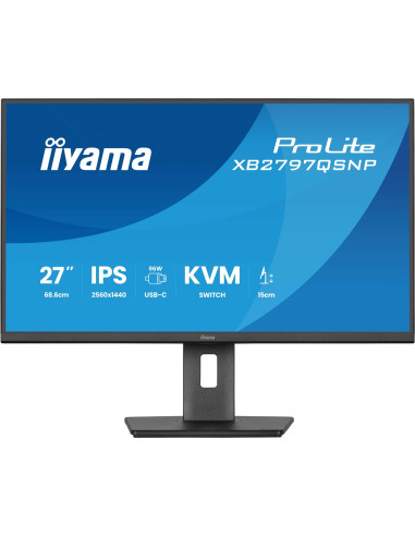 Iiyama Prolite Xb2797Qsnp-B1 Monitor Komputerowy 68,6 Cm (27") 2560 X 1440 Px Quad Hd Led Czarny