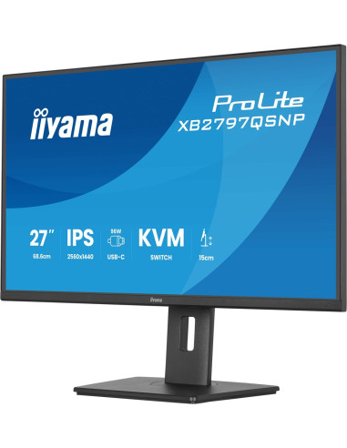 Iiyama Prolite Xb2797Qsnp-B1 Monitor Komputerowy 68,6 Cm (27") 2560 X 1440 Px Quad Hd Led Czarny