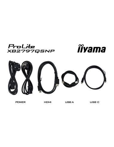 Iiyama Prolite Xb2797Qsnp-B1 Monitor Komputerowy 68,6 Cm (27") 2560 X 1440 Px Quad Hd Led Czarny