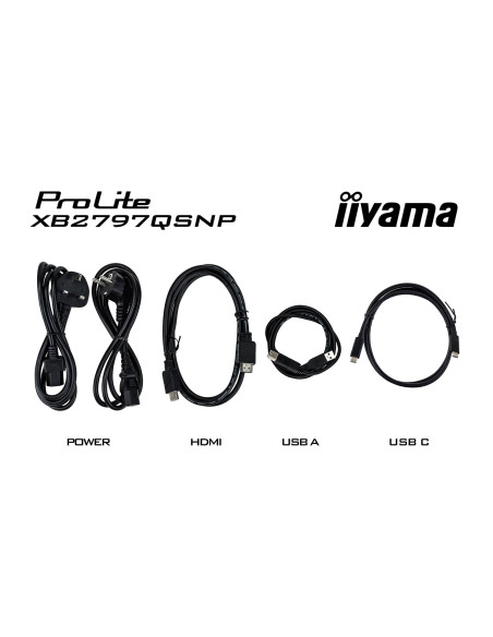 Iiyama Prolite Xb2797Qsnp-B1 Monitor Komputerowy 68,6 Cm (27") 2560 X 1440 Px Quad Hd Led Czarny
