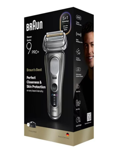 Braun Series 9 Pro+ 9615S Golarka Foliowa Przycinarka Czarny, Szary