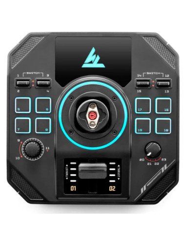 Thrustmaster Sol-R 4 Hotas Czarny Usb Joystick + Dźwignia Sterowania Silnikiem Analogowa/Cyfrowa Pc