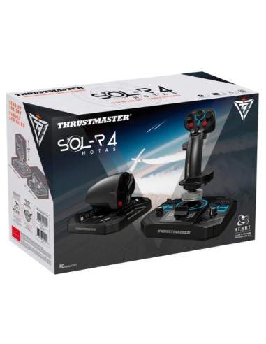 Thrustmaster Sol-R 4 Hotas Czarny Usb Joystick + Dźwignia Sterowania Silnikiem Analogowa/Cyfrowa Pc