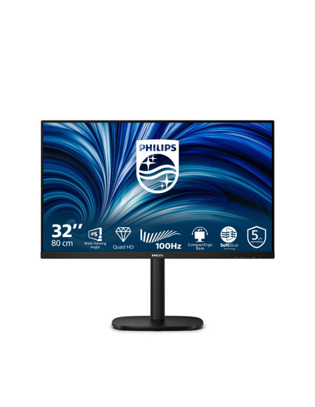 Philips 3000 Series 32B2N3500/00 Monitor Komputerowy 80 Cm (31.5") 2560 X 1440 Px Quad Hd Lcd Czarny
