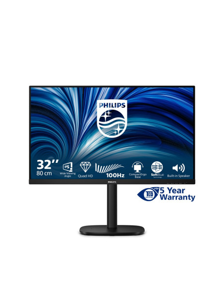 Philips 3000 Series 32B2N3500/00 Monitor Komputerowy 80 Cm (31.5") 2560 X 1440 Px Quad Hd Lcd Czarny