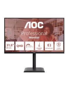 Aoc E4 Q32E4U Monitor Komputerowy 80 Cm (31.5") 2560 X 1440 Px Quad Hd Led Czarny