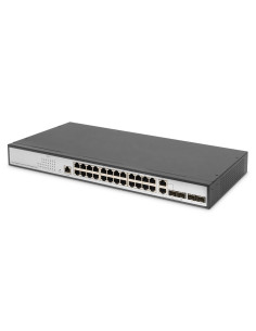 Digitus Przełącznik Gigabit Ethernet Layer 2, 24-Portowy, 2X Rj45/Sfp-Combo + 2 X Porty Sfp Uplink