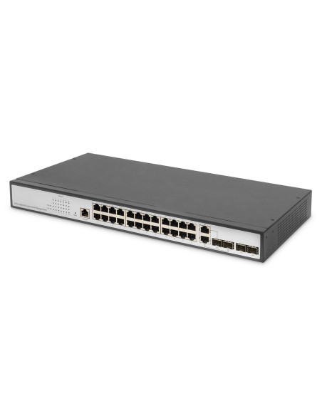 Digitus Przełącznik Gigabit Ethernet Layer 2, 24-Portowy, 2X Rj45/Sfp-Combo + 2 X Porty Sfp Uplink