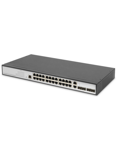 Digitus Przełącznik Gigabit Ethernet Layer 2, 24-Portowy, 2X Rj45/Sfp-Combo + 2 X Porty Sfp Uplink