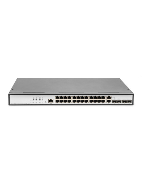 Digitus Przełącznik Gigabit Ethernet Layer 2, 24-Portowy, 2X Rj45/Sfp-Combo + 2 X Porty Sfp Uplink