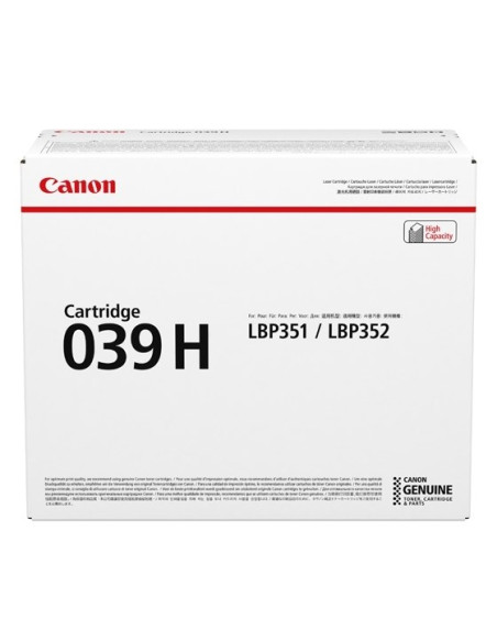 Canon 039H Kaseta Z Tonerem 1 Szt. Oryginalny Czarny