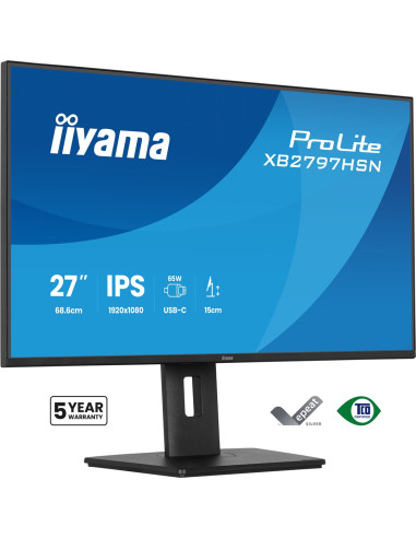 Iiyama Prolite Xb2797Hsn-B1 Monitor Komputerowy 68,6 Cm (27") 1920 X 1080 Px Full Hd Lcd Czarny