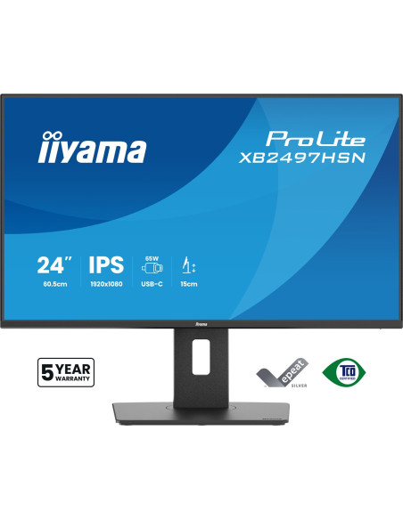 Iiyama Prolite Xb2497Hsn-B1 Monitor Komputerowy 60,5 Cm (23.8") 1920 X 1080 Px Full Hd Led Czarny