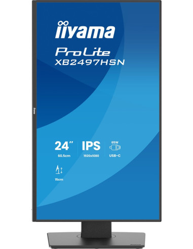 Iiyama Prolite Xb2497Hsn-B1 Monitor Komputerowy 60,5 Cm (23.8") 1920 X 1080 Px Full Hd Led Czarny