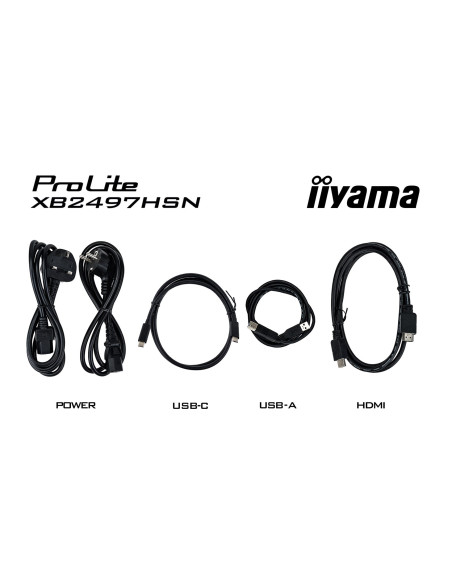 Iiyama Prolite Xb2497Hsn-B1 Monitor Komputerowy 60,5 Cm (23.8") 1920 X 1080 Px Full Hd Led Czarny