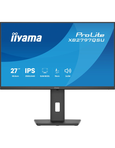 Iiyama Prolite Xb2797Qsu-B1 Monitor Komputerowy 68,6 Cm (27") 2560 X 1440 Px Quad Hd Led Czarny