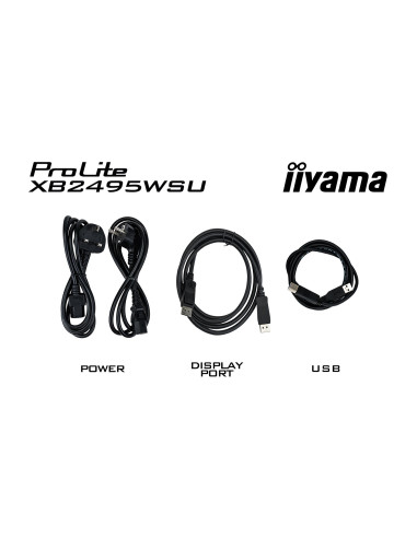 Iiyama Prolite Xb2495Wsu-B1 Monitor Komputerowy 61,2 Cm (24.1") 1920 X 1200 Px Full Hd Lcd Czarny