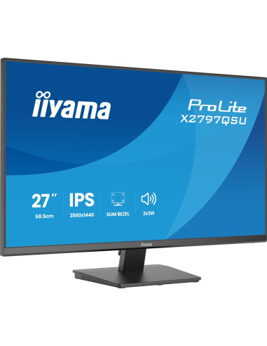 Iiyama Prolite X2797Qsu-B1 Monitor Komputerowy 68,6 Cm (27") 2560 X 1440 Px Quad Hd Led Czarny