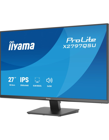 Iiyama Prolite X2797Qsu-B1 Monitor Komputerowy 68,6 Cm (27") 2560 X 1440 Px Quad Hd Led Czarny