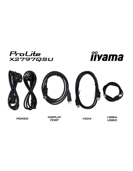 Iiyama Prolite X2797Qsu-B1 Monitor Komputerowy 68,6 Cm (27") 2560 X 1440 Px Quad Hd Led Czarny