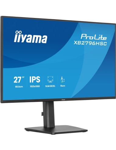 Iiyama Prolite Xb2796Hsc-B1 Monitor Komputerowy 68,6 Cm (27") 1920 X 1080 Px Full Hd Led Czarny