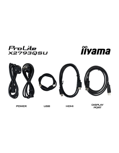 Iiyama Prolite X2793Qsu-B1 Monitor Komputerowy 68,6 Cm (27") 2560 X 1440 Px Quad Hd Led Czarny