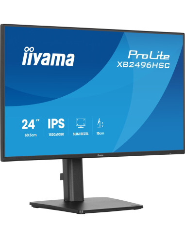 Iiyama Prolite Xb2496Hsc-B1 Monitor Komputerowy 60,5 Cm (23.8") 1920 X 1080 Px Full Hd Led Czarny